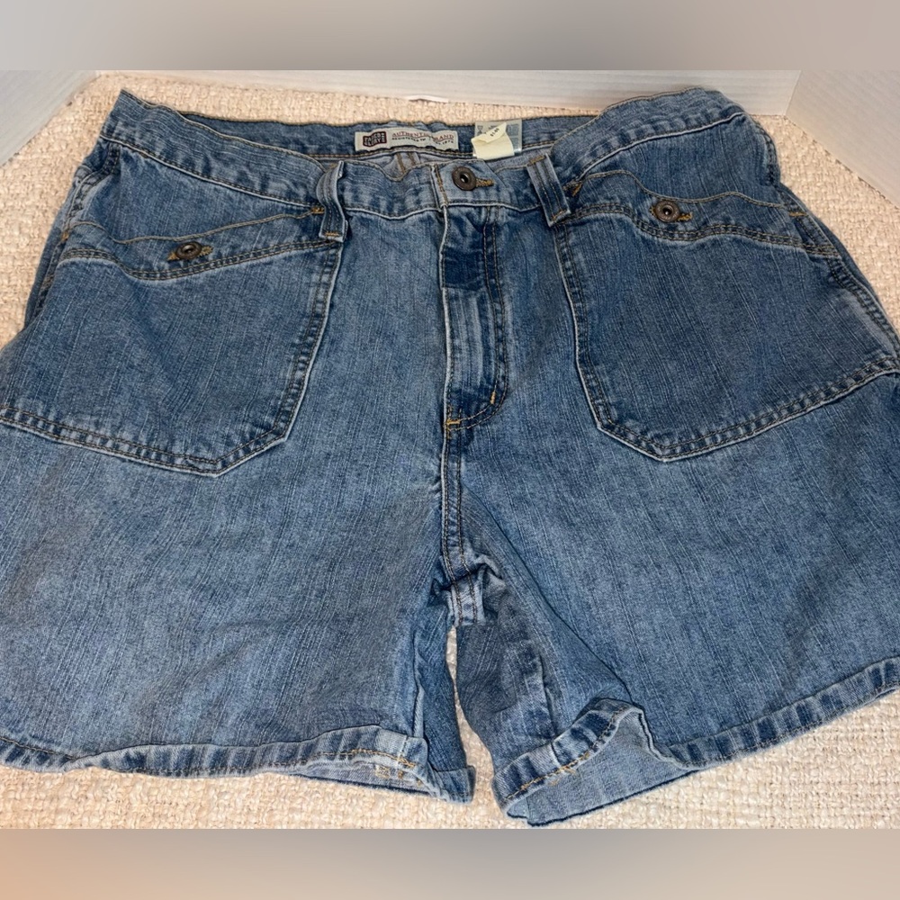 Vintage High Waisted Utility Jean Shorts 18 Y2K Mom Shorts